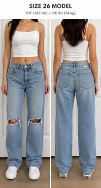 Boyish by HER BRADY jeans button fly size 26 light wash denim jeans